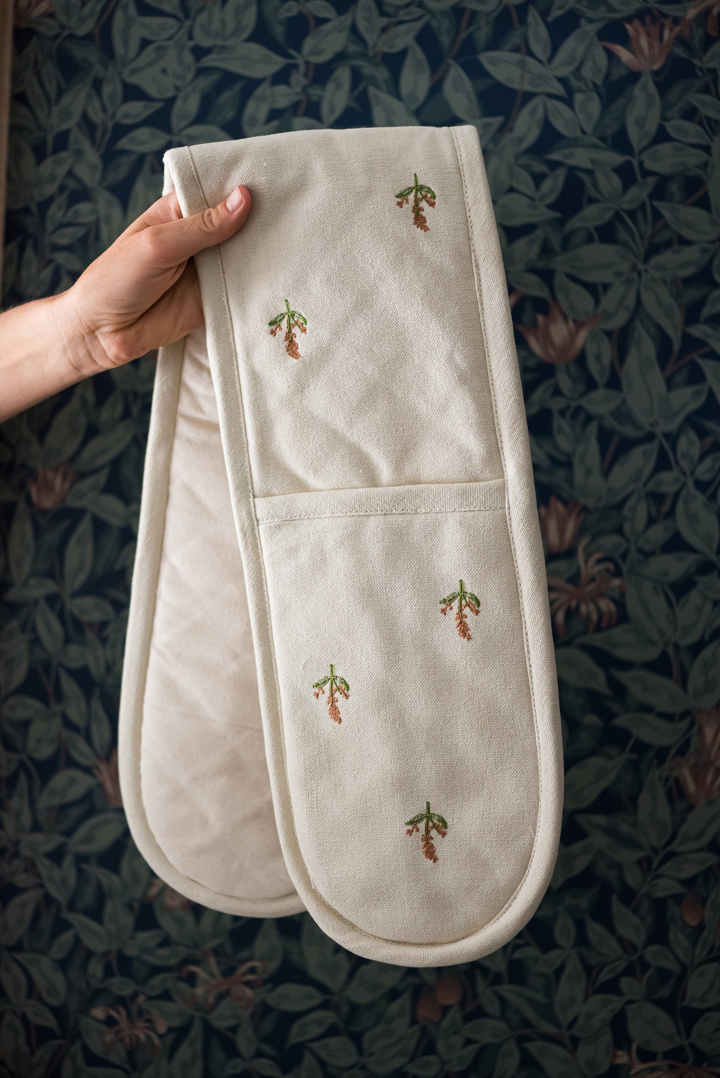 Floral Double Oven Mitt