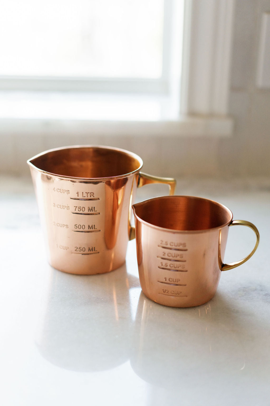 Measuring Cup Set Black & Copper Color Measuring Cups 50 Ml to 250